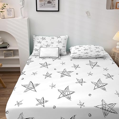 Miniatura 10 de Sábanas de camuflaje tamaño Queen  Sábanas de cama de fósil de dinosaurio, microfibra suave, bolsillo profundo, sábanas y fundas de almohada con