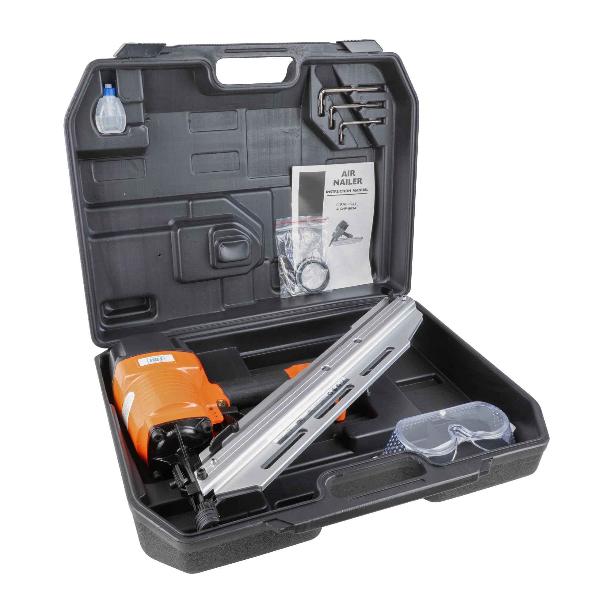 JWS Chiodatrice Pneumatica ad Angolo per Strisce 50-90 mm Utilizza Chiodi a Nastro Fascicolati in Carta