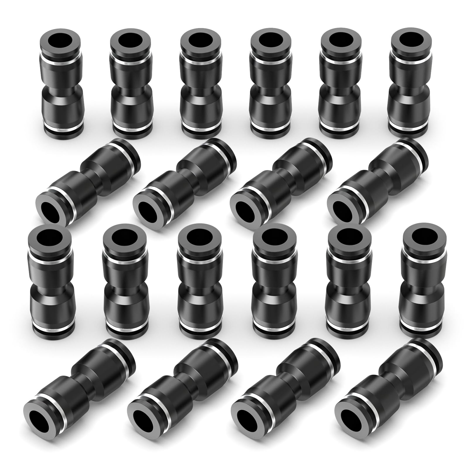 10 piezas azul de 10 mm de diámetro exterior en T de 3 vías empujar para conectar neumáticos accesorios (PE-10) — view 36