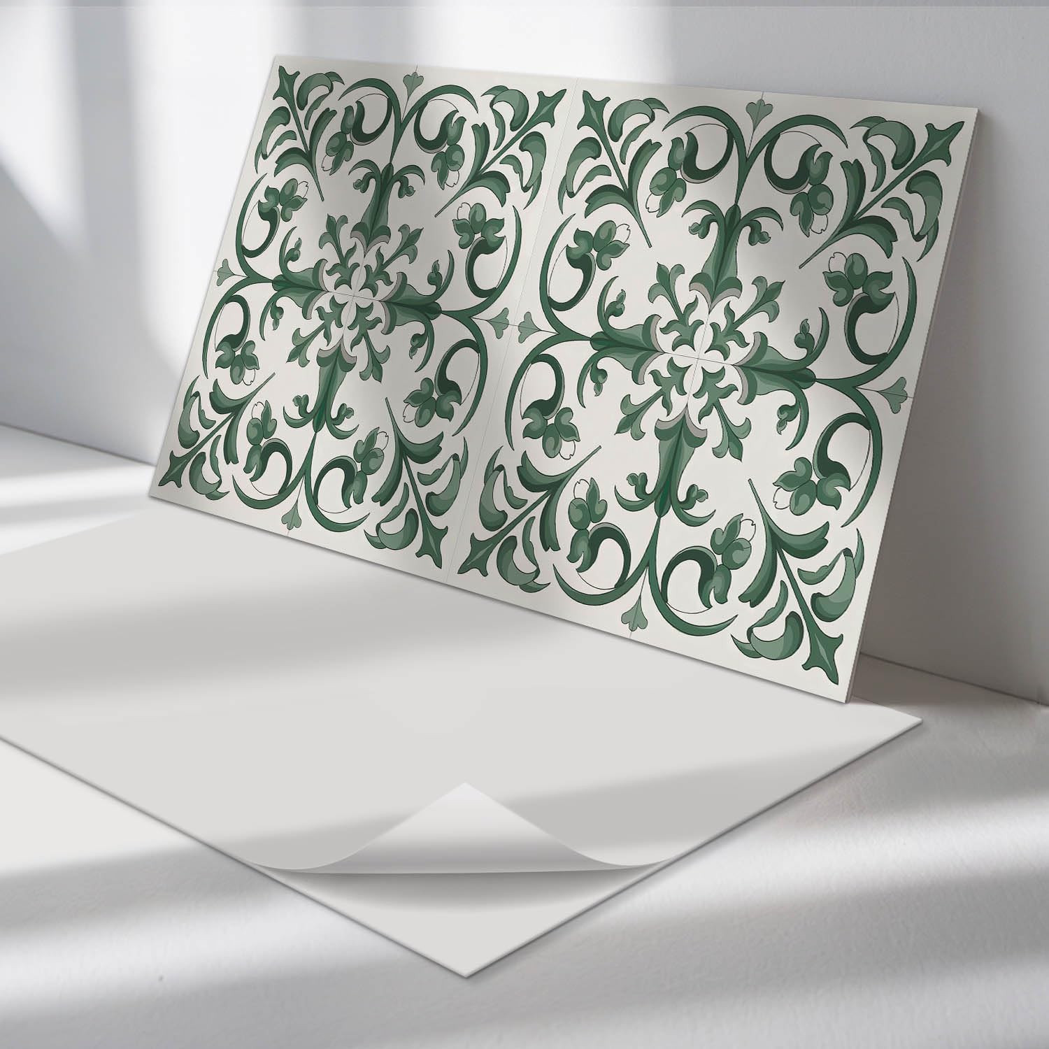 Panneaux muraux PVC étanches 60x30 cm autocollants au design végétal multipak