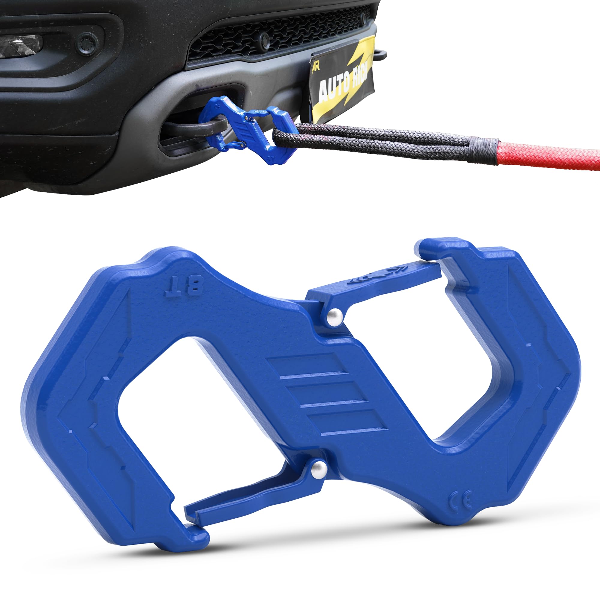 3/8" S Tow Hook, 33,000Lbs MBS Quick Winch Recovery Shackle Hook