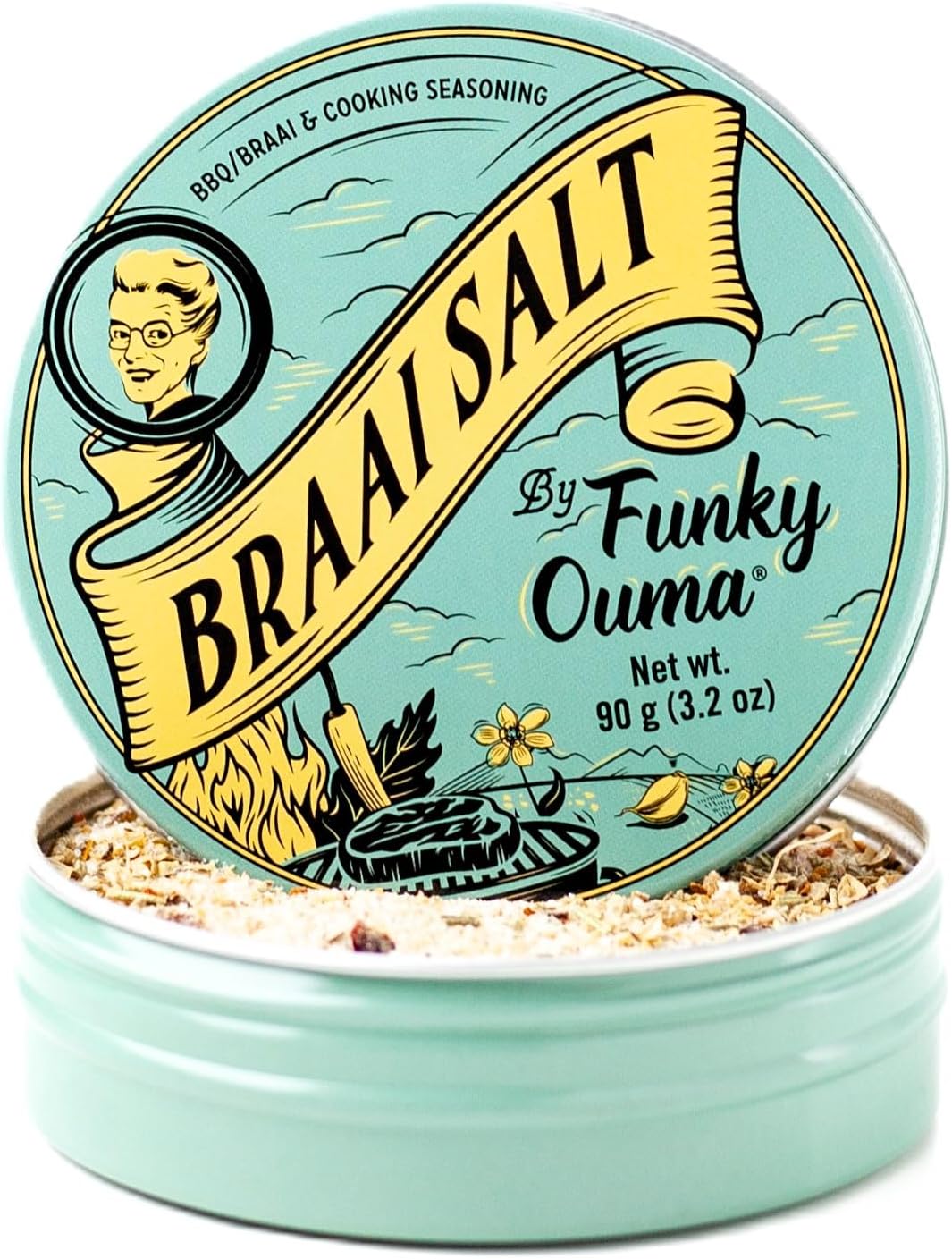 Braai Salt 90g | Premium Seasonings & Flavoured Salt | Proudly South African | BBQ, Braai & other cooking | All Natural Ingredients | Beautiful Packaging | Great Foodie Gift