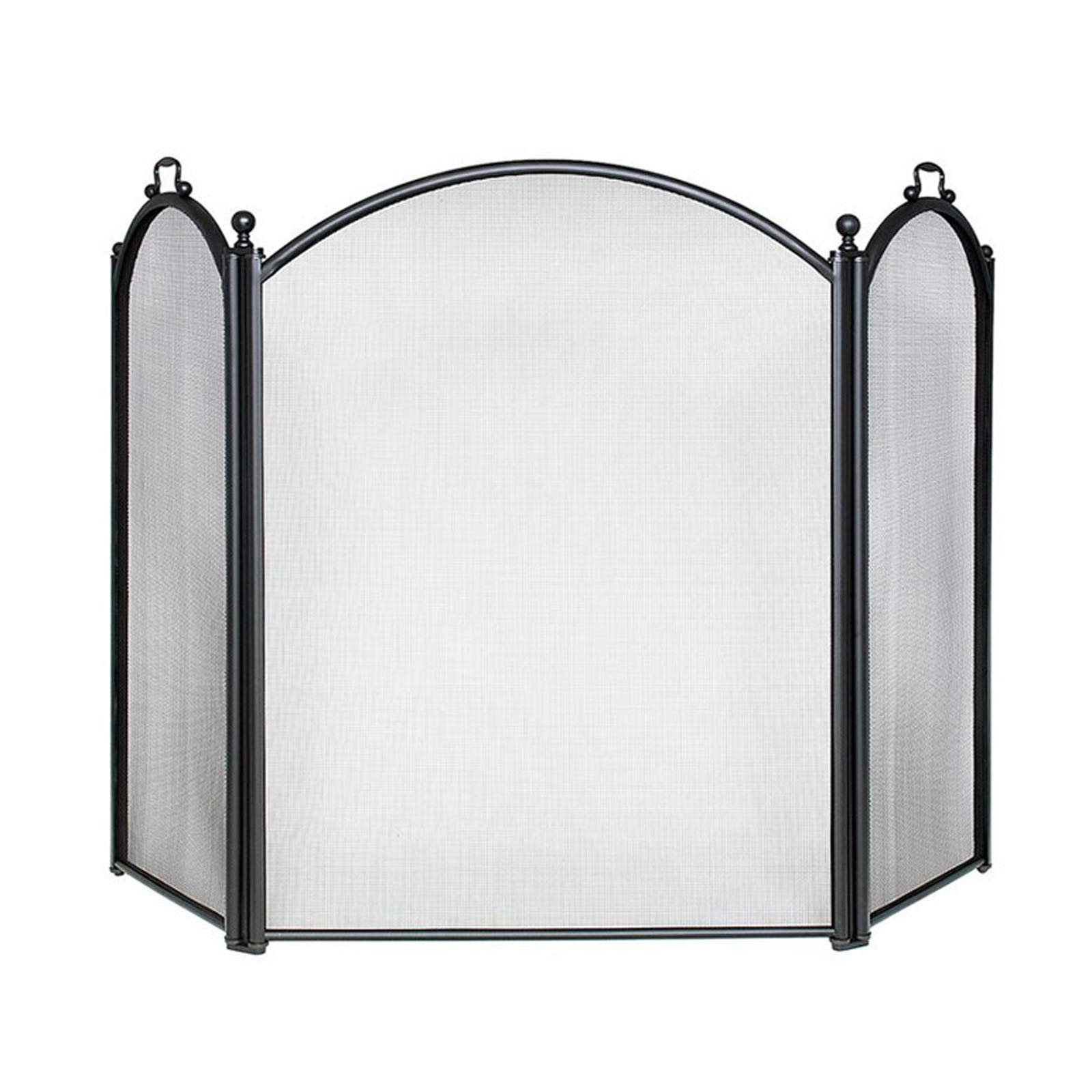 Schermi per Caminetti di Guardia Schermo di camino in rete metallica nera 3 pannello Pieghevole Pieghevole Schermo camino Schermo decorazione moderna Spark Guard Cover Strumenti di camino Accessori ac
