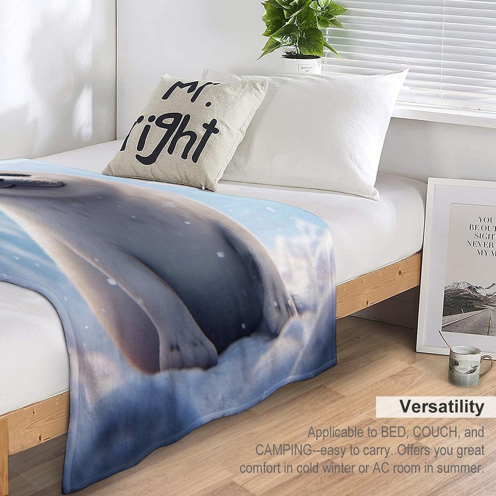 Robbe Decke Soft Flannel Fleece Überwurfdecken Für Bettwsche Sofa Schlafzimmer Decken Wohnzimmer Jahreszeiten Wohndecke （180×200cm）