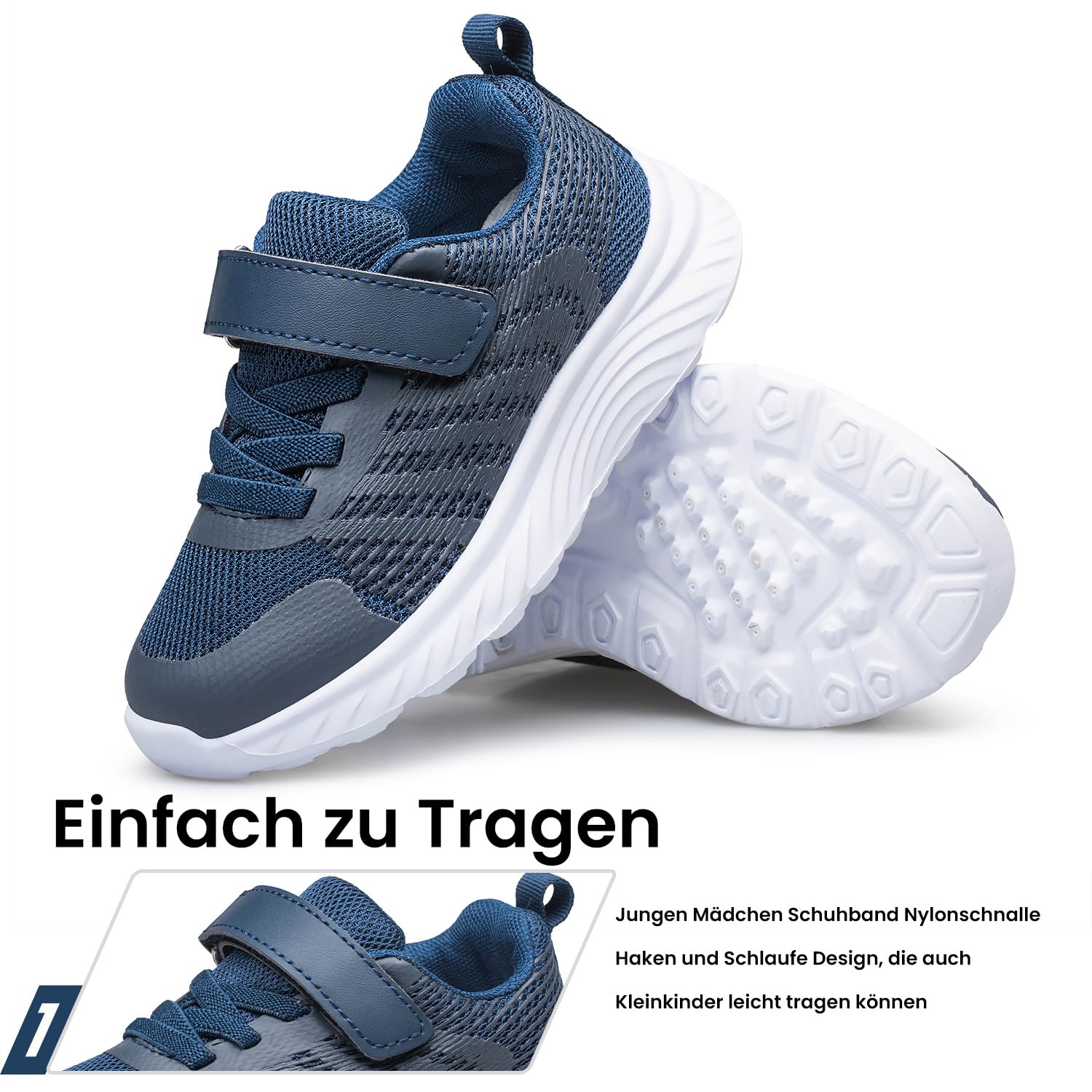Raoendis Baskets Enfants Chaussures de Sport Garçons Filles Kids Sneakers Running Fitness Shoes Antidérapantes Respirant Légères Indoor Outdoor