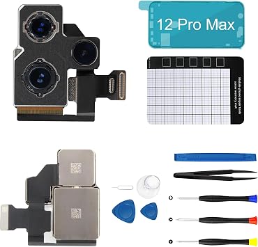 for iPhone 12 Pro Max Back Rear Main Camera Replacement | A2342 A2410 A2412 A2411 Module OEM 12MP with Repair Kits