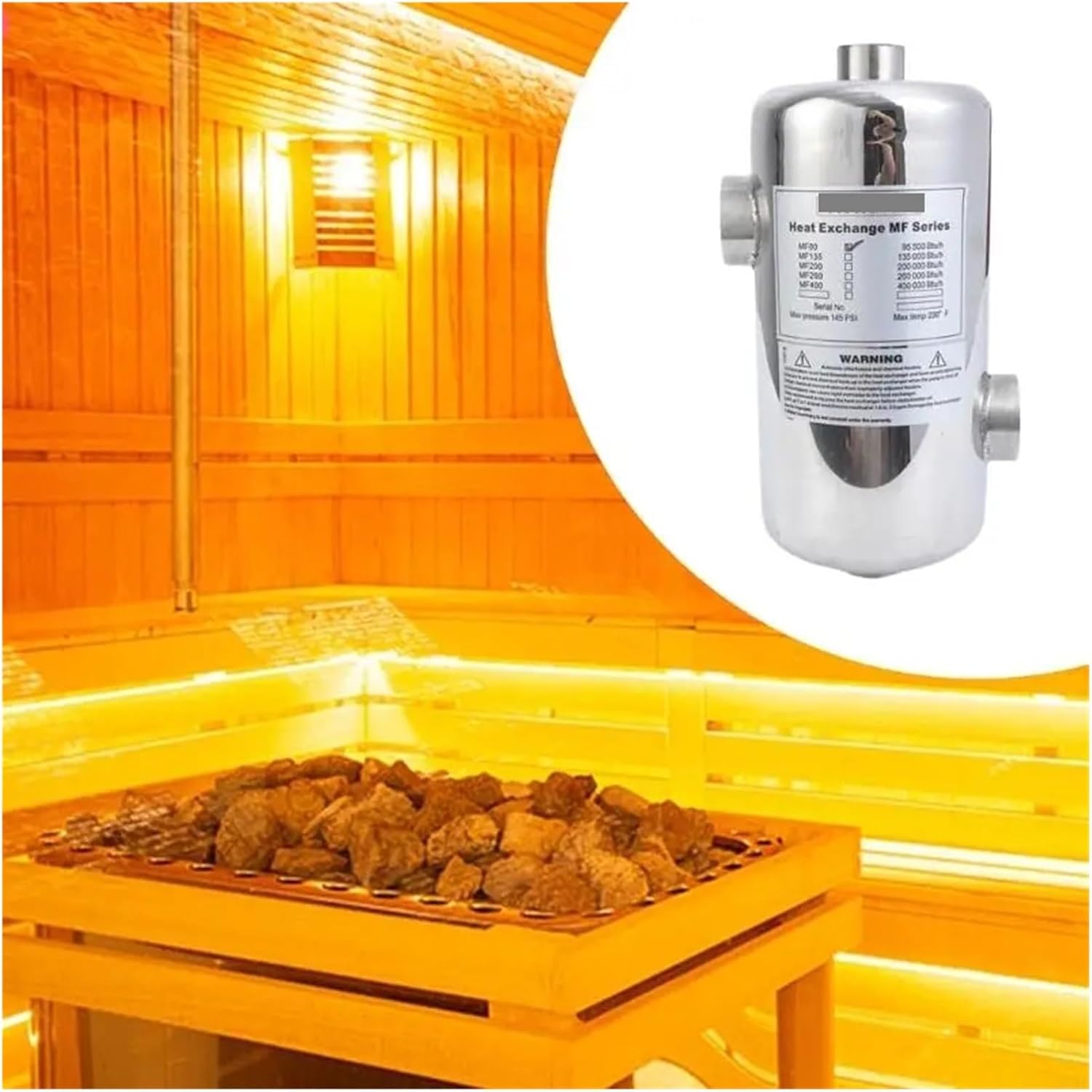 24KW Swimming Pool Heat Exchanger Stainless Steel Constant Temperature Heater 69HD