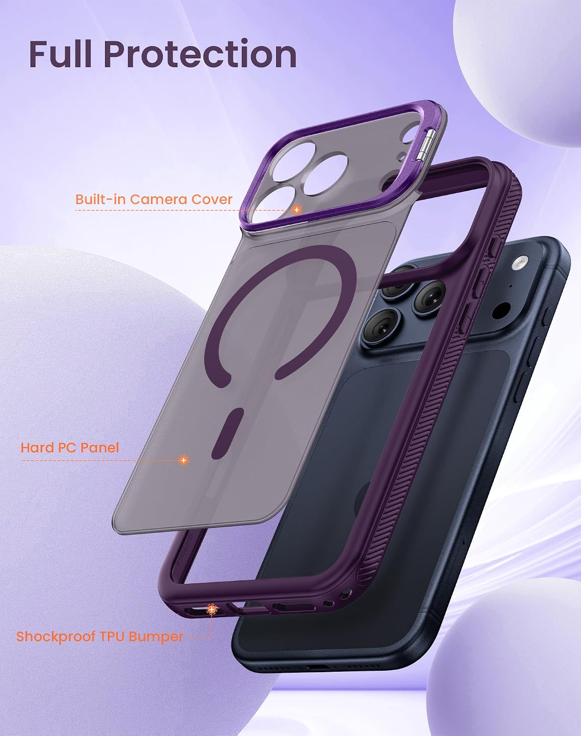  Magnetic for iPhone 18 Pro / iPhone 17 Pro Case with Stash Stand thumbnail