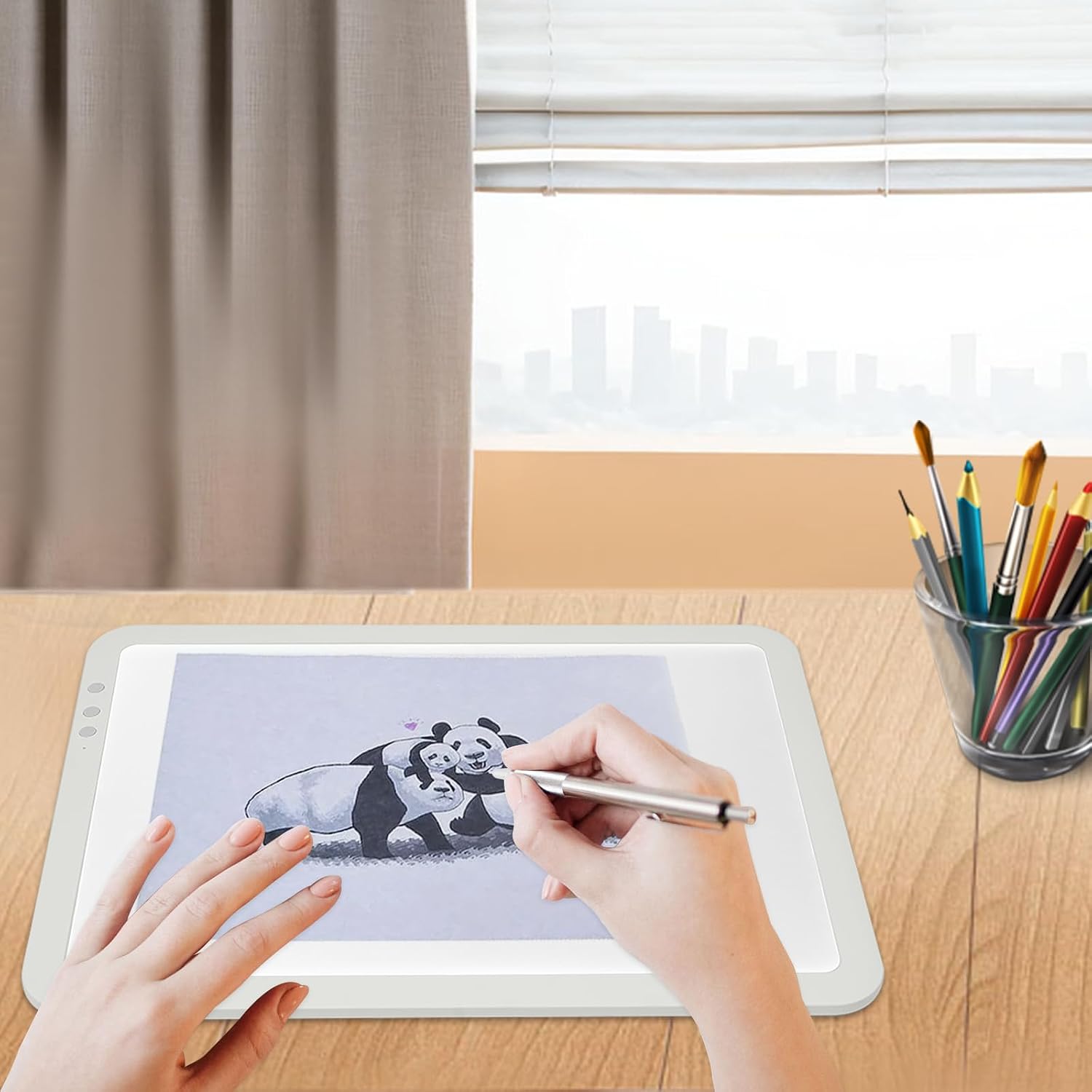 WHNLZGND Professional A3 Light Box, 8120 Lux Ultra Bright, Memory Function, USB-C Rechargeable Tracing Light Pad for Artists, Animation, Crafting
