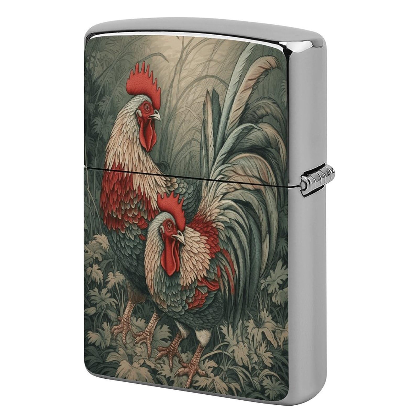 Fodpand Style Drawing Of Chicken Metal Lighter Case Cover Lighter Sleeve