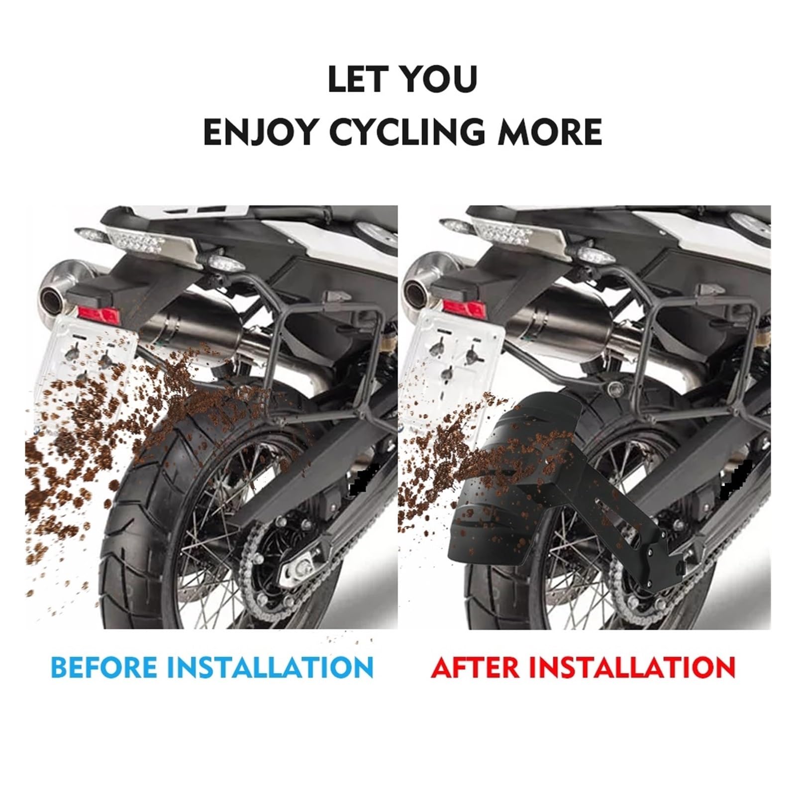 Parafango Moto Parafango Posteriore Motociclo Hugger Ruota per BMW F800GS 2008-2018 F700GS 2013-2018 F800R F650GS 2008-2017 Parafango Splash Guard Mud Paraspruzzi
