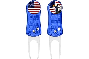 FINGER TEN Golf Divot Repair Tool and Pop-Out Ball Marker Switchblade Value Pack