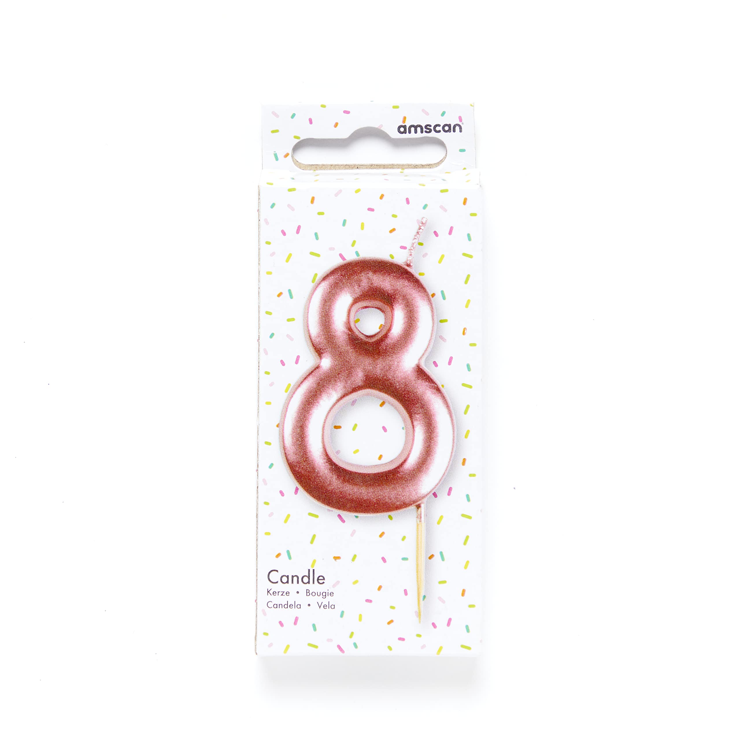 amscan 9911553 Rose Gold Numerical Candle 8 - Image 2