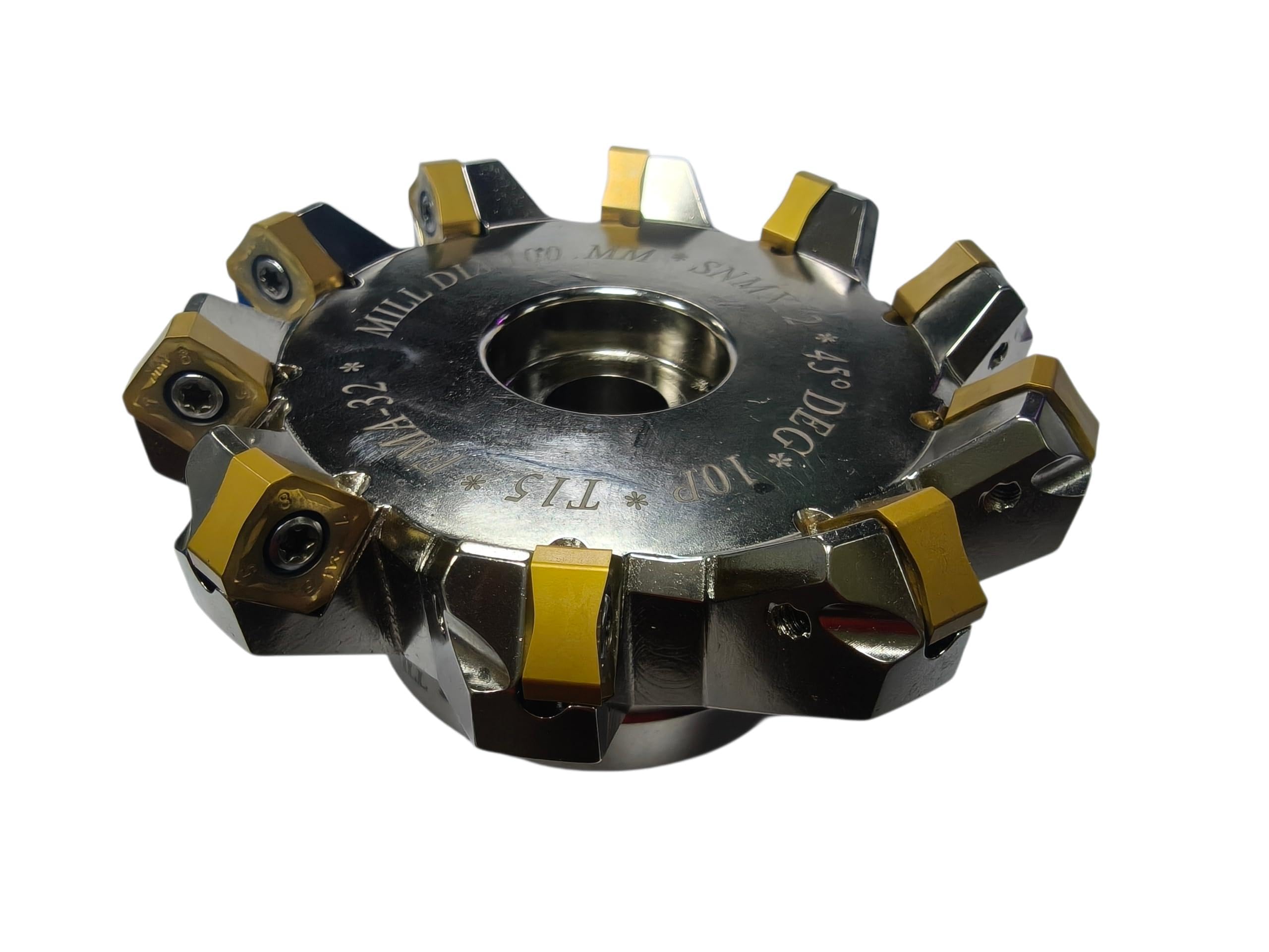 IMILL FACE MILL ROUGH CUTTER DIA 100MM FOR SNMX 1206 TYPE INSERT WITH 45 DEGREE WITH 10 POCKET, M4 SCREW, T15, FOR CNC MACHINES-picture-31