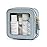 Popvibe Clear Makeup Bag Travel Cosmetic Case Transparent Toiletry Bag with Zipper, Portable Make Up Organizer Traveling Compact Car Bag for Essentials, Light Blue, Mini