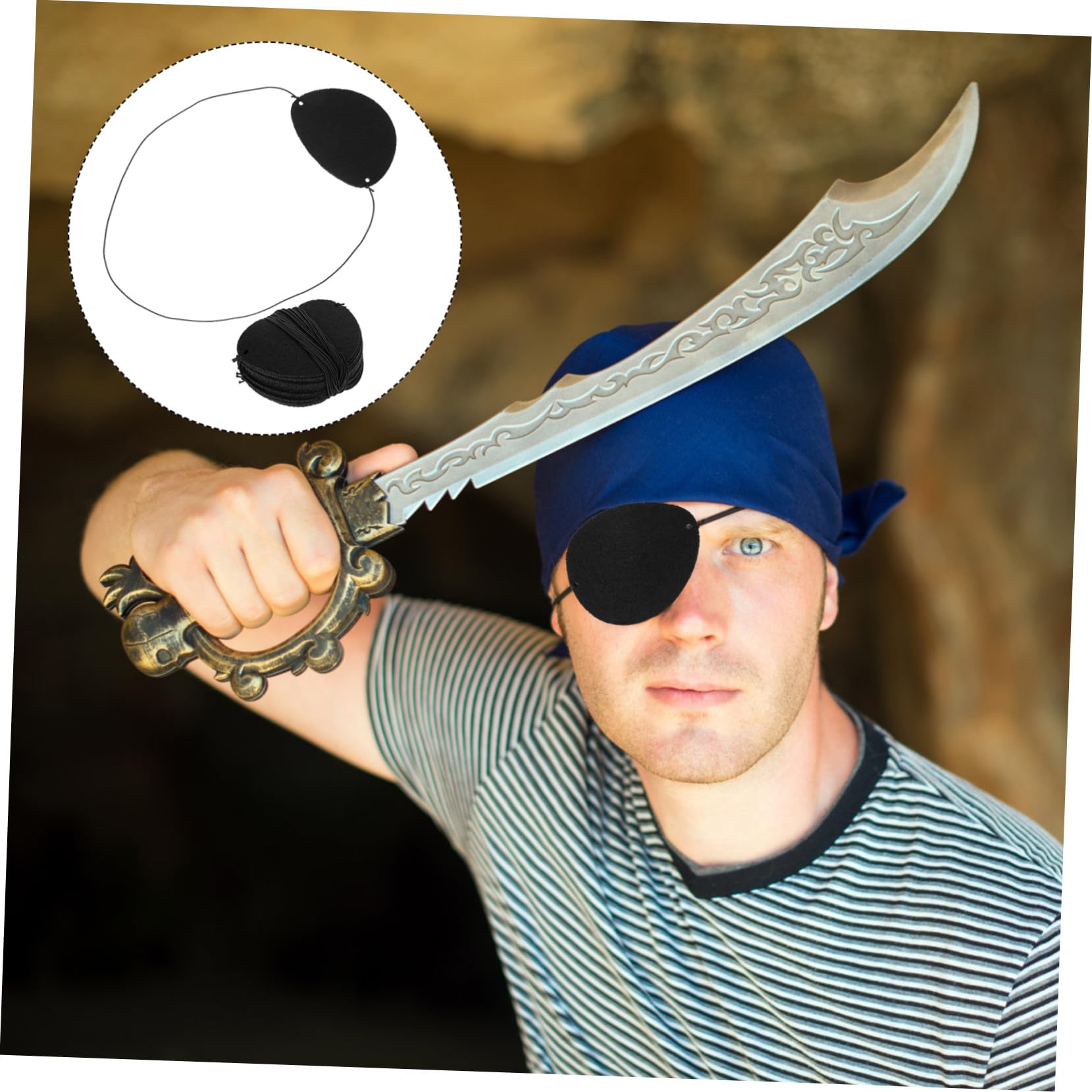 14 Stück Filz Augenklappen in Schwarz mit Piratenmotiv Wiederverwendbar und Atmungsaktiv für Kostümpartys und Fantasievolles Piratenspiel