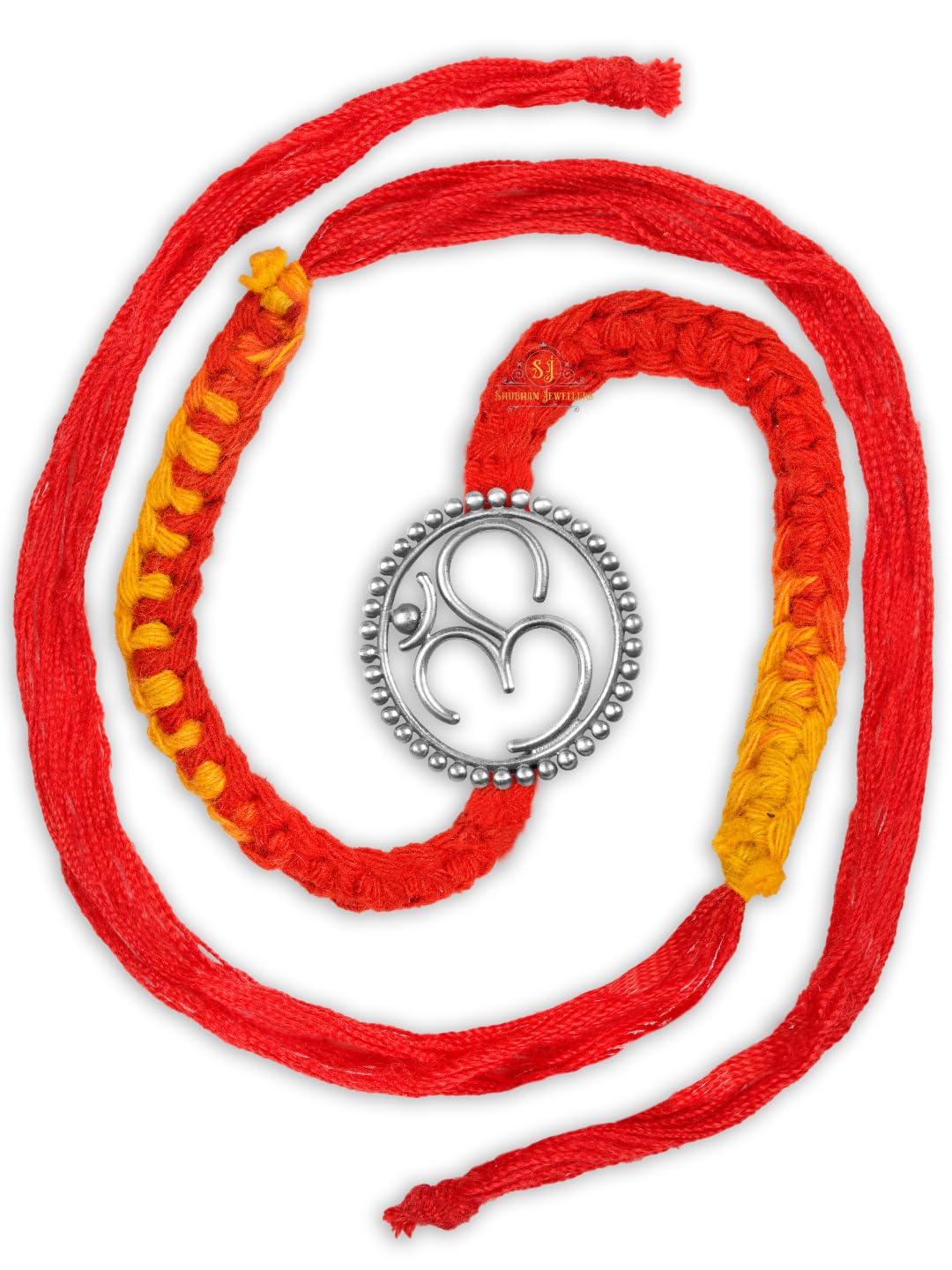 NUZZRII Pure 925 Sterling Silver Rakhi for brother Charm Bracelet Raksha Bandhan With Pure Cotton Thread For Men, Boys, Rakhis By Shubham Jewellers Om Big (B094XQ8R8J) Amazon Price History, Amazon Price Tracker