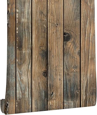 Wood Wallpaper 35.4 In X 196 In Self-Adhesive Removable Peel