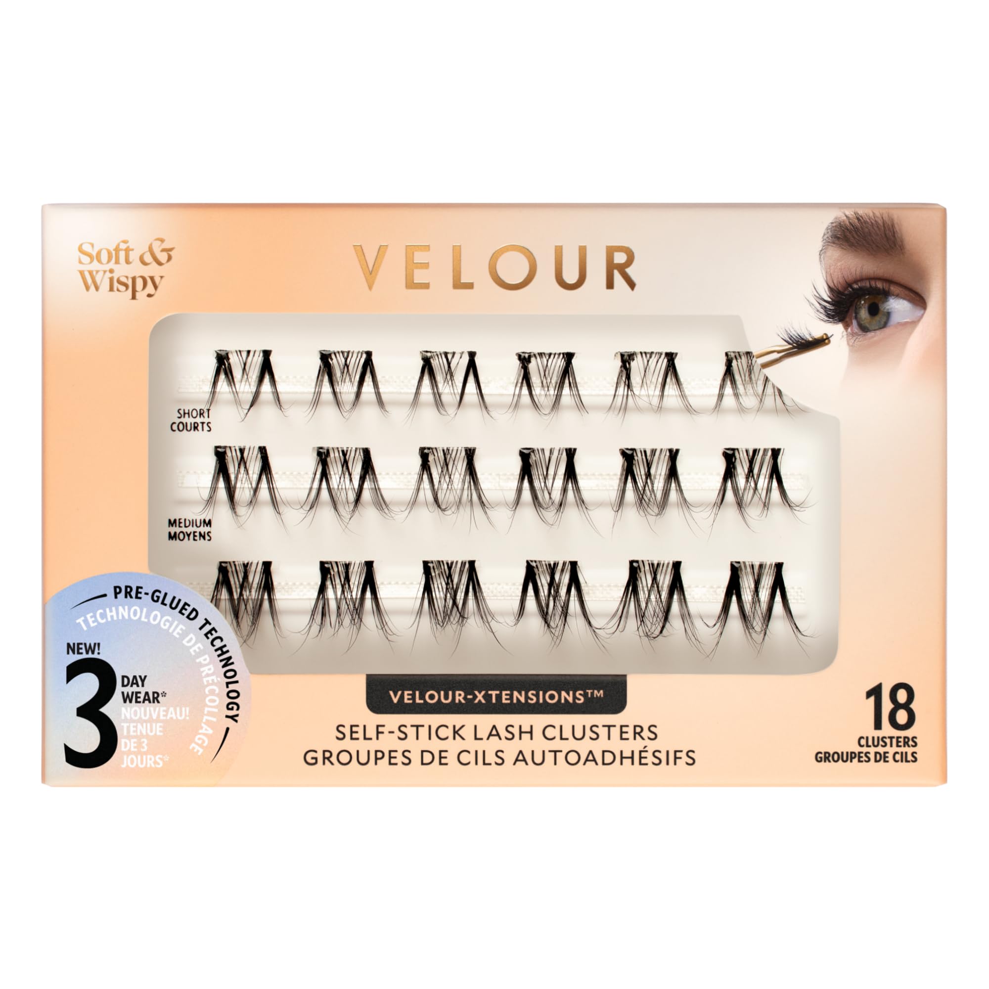 Photo 1 of Velour Self-Stick False Eyelashes, Soft & Wispy
