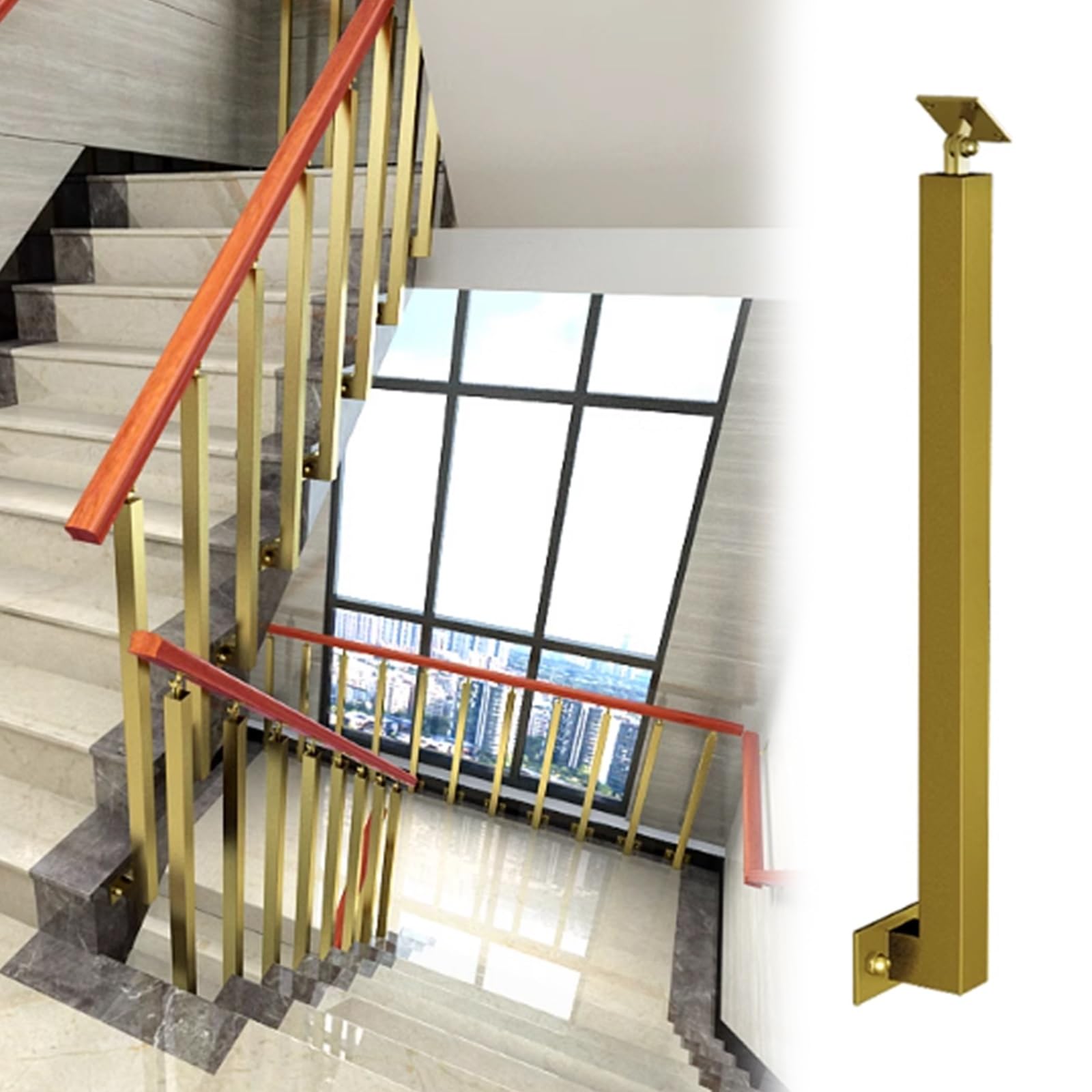 Kit balustrade d'escalier universel avec broches et vis de fixation