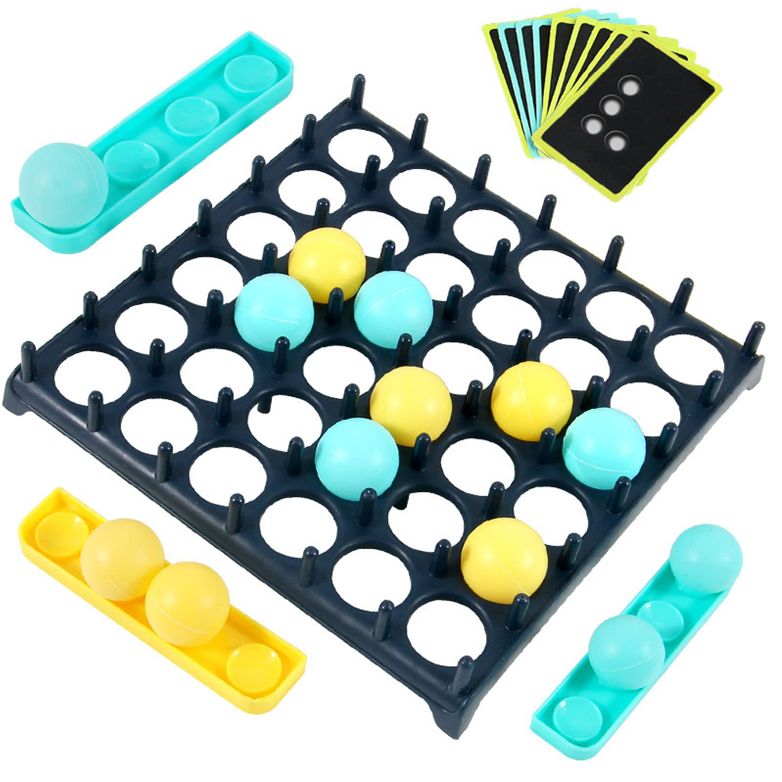 Fiorky Bounce Off Game, Bounce Off Party Game Activate Ball Toys, PingPong Challenge Game, Desktop Bouncing Ball Toys Connect 4 Jumping Ball, Interactive Board Table Game for for Kid Adults