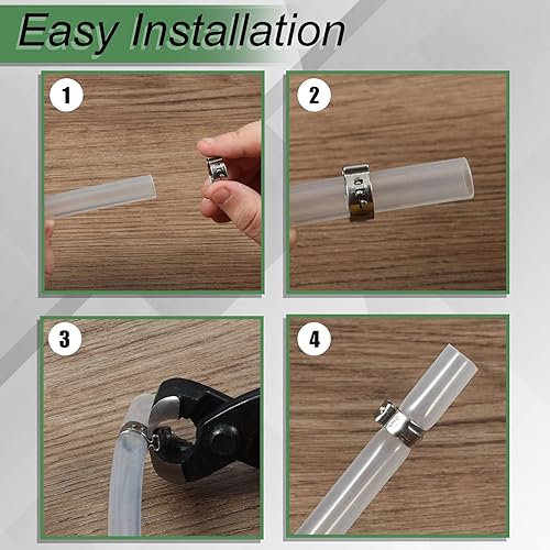 Miniatura 3 de SPEEDWOX Alicates de abrazadera de oreja de 9 pulgadas con mordazas de crimpado frontal y lateral, herramienta de abrazadera de manguera de oreja