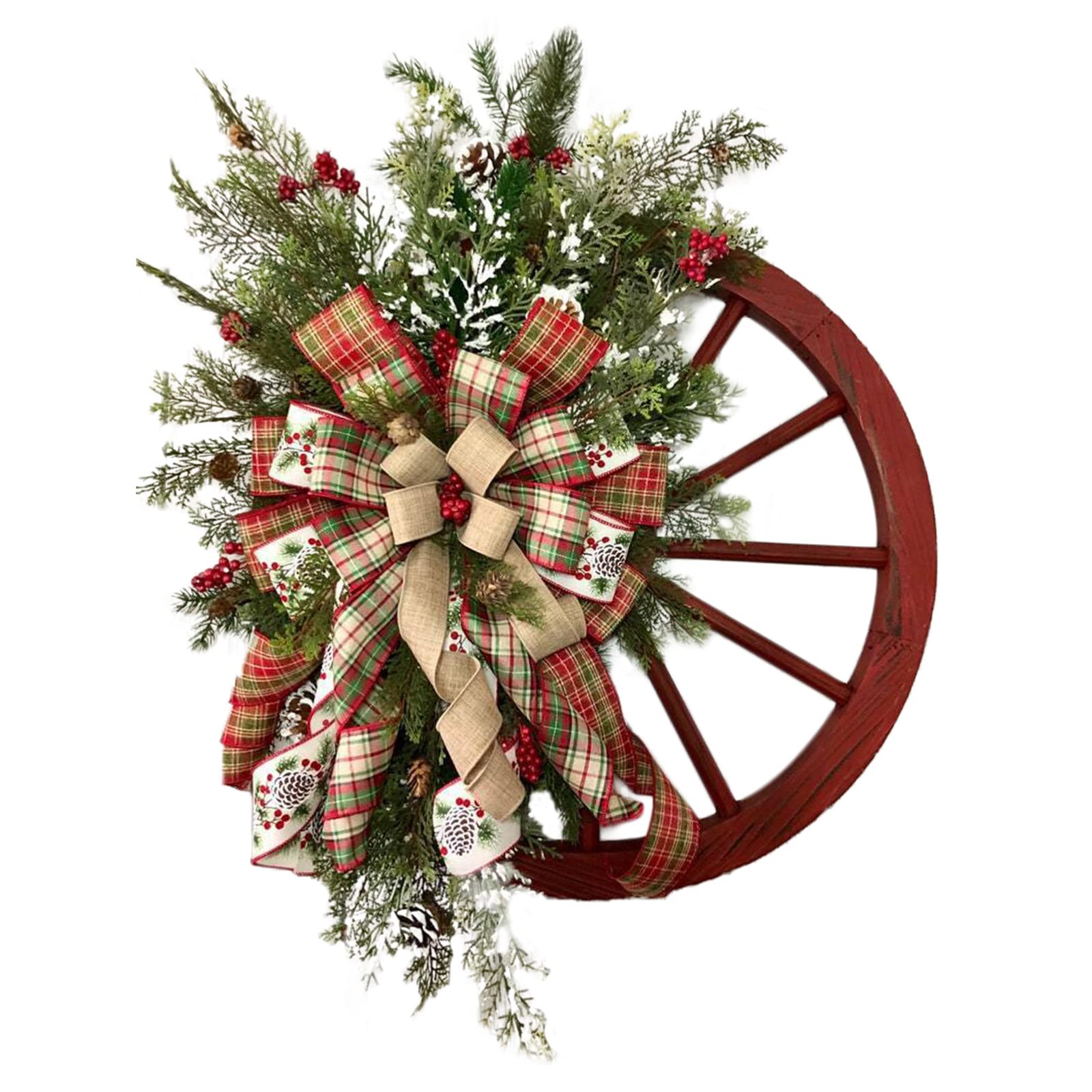 Amazon.co.jp: クリスマスリース 木製ルーレットホイール レッドベリー