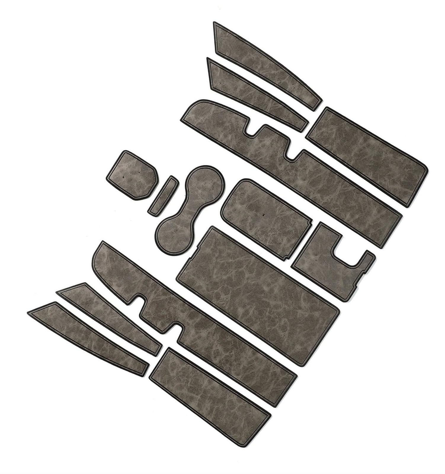 Türrillenmatte Auto Innen Zubehör Für Zeekr Für X 2023 Coaster Slot Matte Tor Tür Nut Pad Tasse Halter 14 Teile/Satz(Grey)