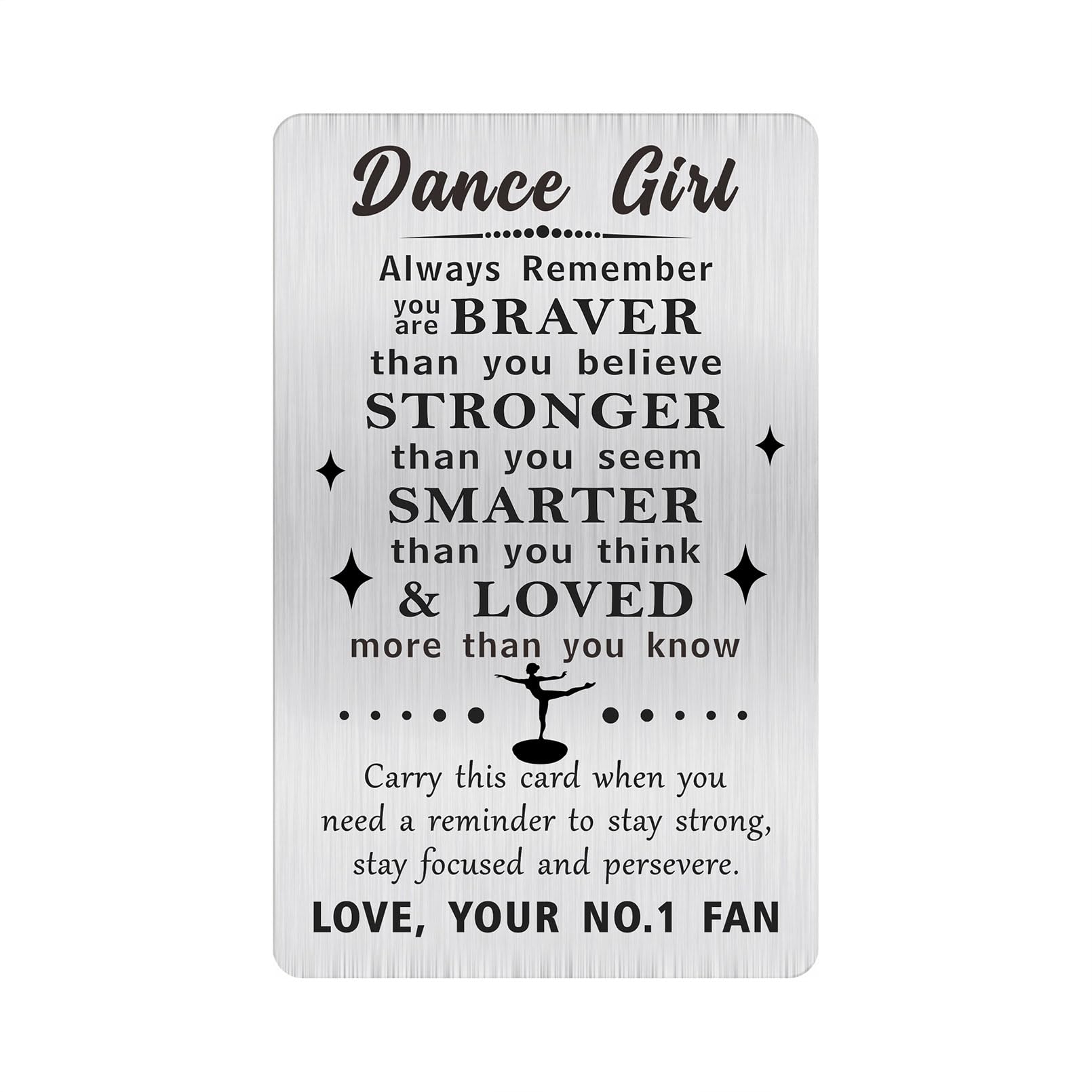Alotozo Dance Gifts for Girls, Motivational Dance Girl Wallet Card, Dancer Ballet Gifts for Teens Girls