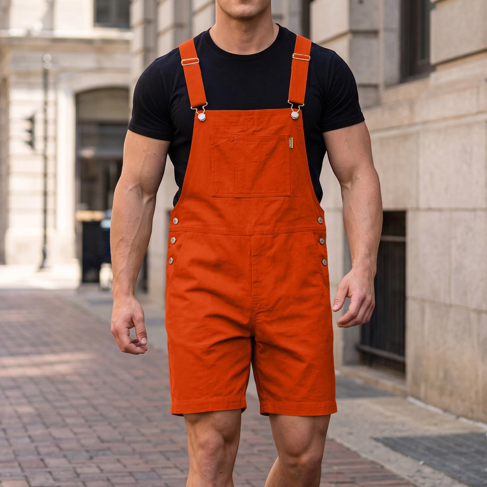 Mono de verano con estampado gráfico y shorts de tirantes informales para hombre, vacaciones de verano patrióticas, playa y festivales