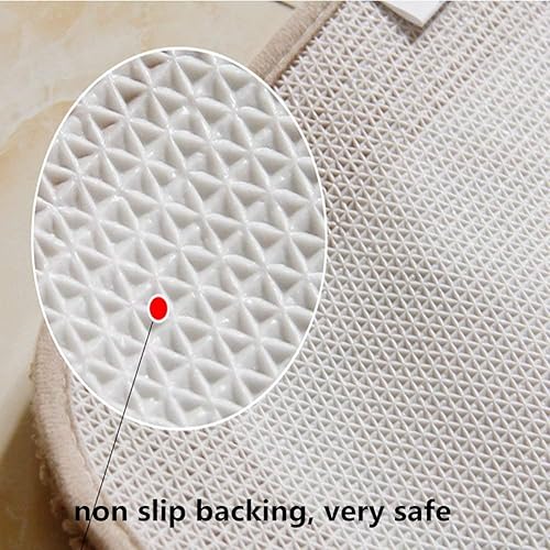 Miniatura 8 de UKELER Juego de 2 tapetes antideslizantes de contorno de baño con diseño de rosas florales, suaves, peludas y antideslizantes para baño y inodoros