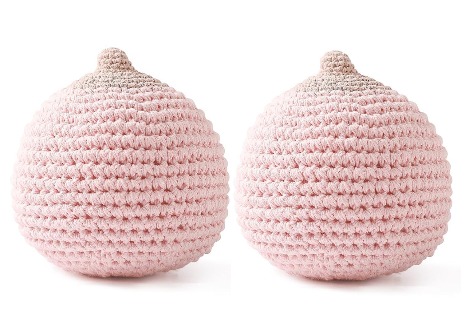 Modelos de simulación de Lactancia Materna de Ganchillo orgánico - Juego de 2 Modelos de Senos de Lactancia(Pink)