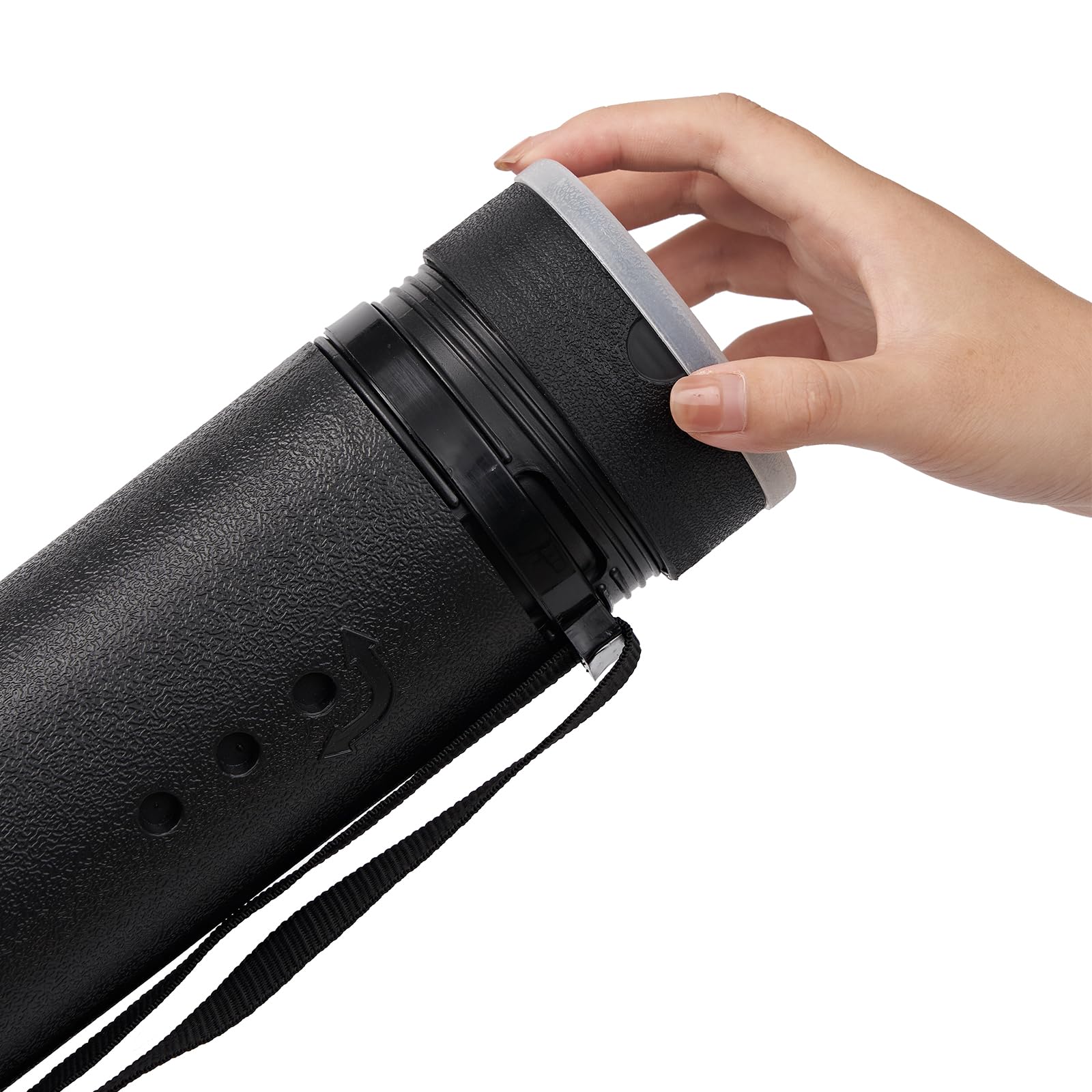 Toparchery Carquois pour flèches tubes, 63 à 100 cm, en plastique, avec séparateur de flèches EVA, accessoires de tir à l'arc