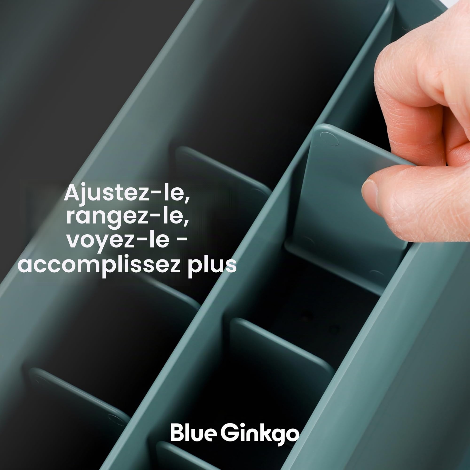 BLUE GINKGO Organisateur de Bureau – Rangement Fabriqué en Corée pour Stylos, Notes, Courrier et Fournitures de Bureau (Vert)