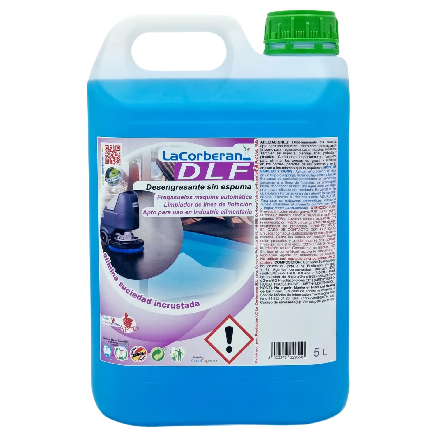 Limpiador Linea De Flotación Piscina 5L - Limpiador Suelo Porcelanico Profesional Y Limpiador Piscinas Sin Espuma Para Bordes Paredes Liner Poliester Y Superficies Pintadas (3)