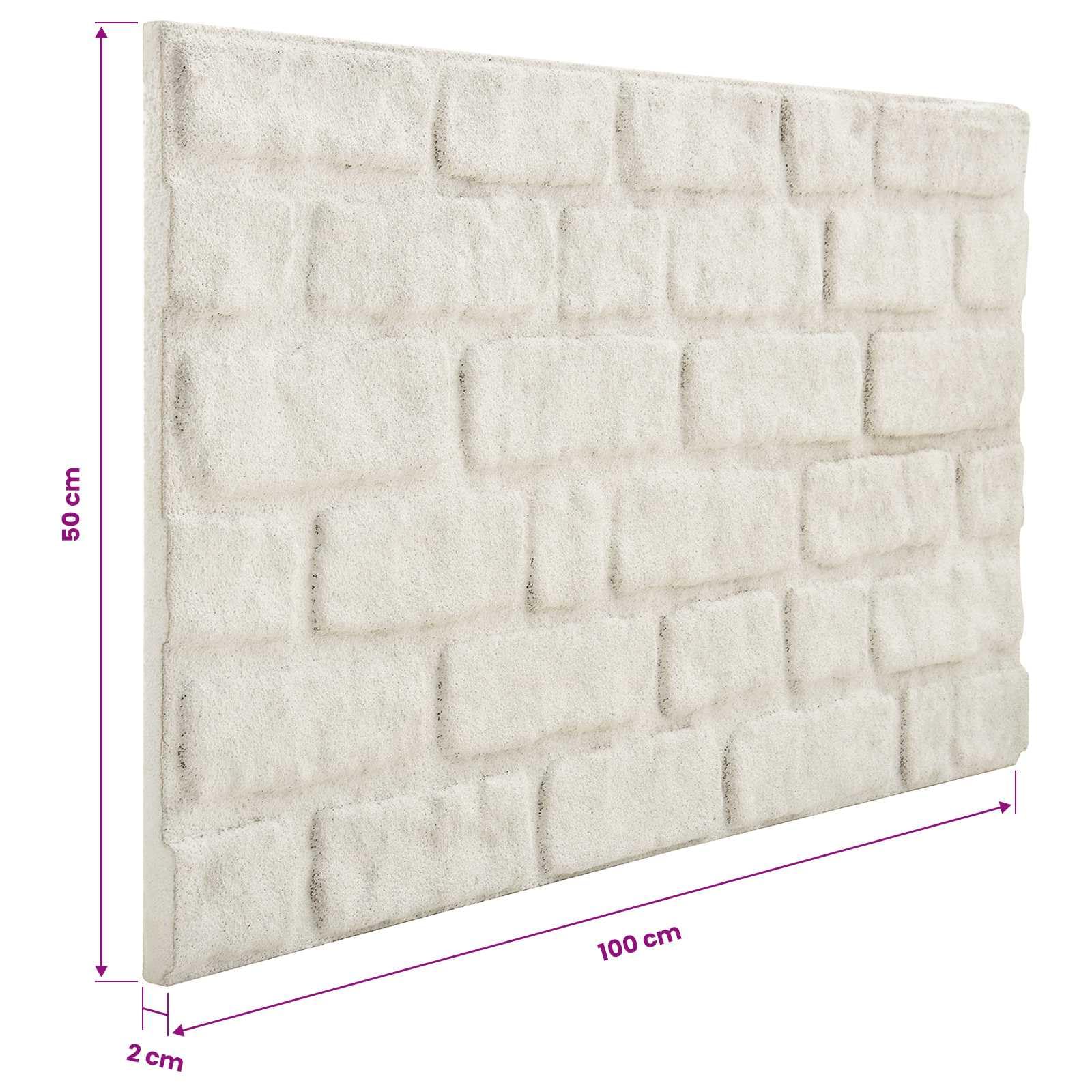 Paneles de pared 10 unidades blanco 100 x 50 cm espuma EPS