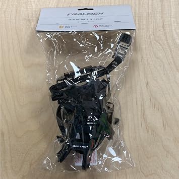 Raleigh - AVR210 - Alloy Pedals with Plastic Toe Clips and Fabric Straps for Hybrid, Trekking and City Bicycles 9/16 Axle in Silver and Black