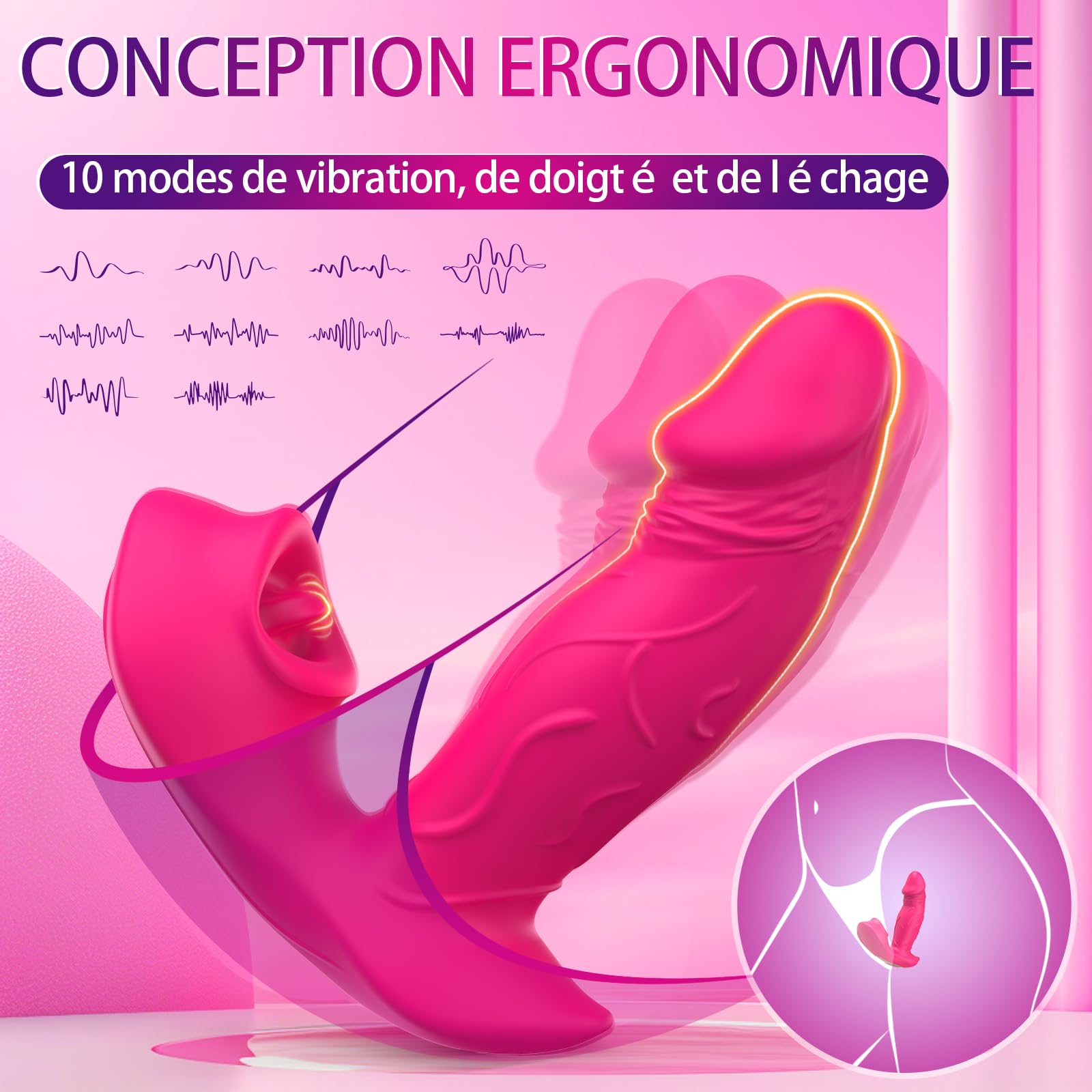 3 N 1 Vibratore Vibratoriper Donne Vibratoreper donna Professionale Piccolo Wireless Succhia Clitoride per Donna 10 *10 modes Sexytoysys Donna App Vibratore Dildo con Vibrazione, leccata, diteggiatura