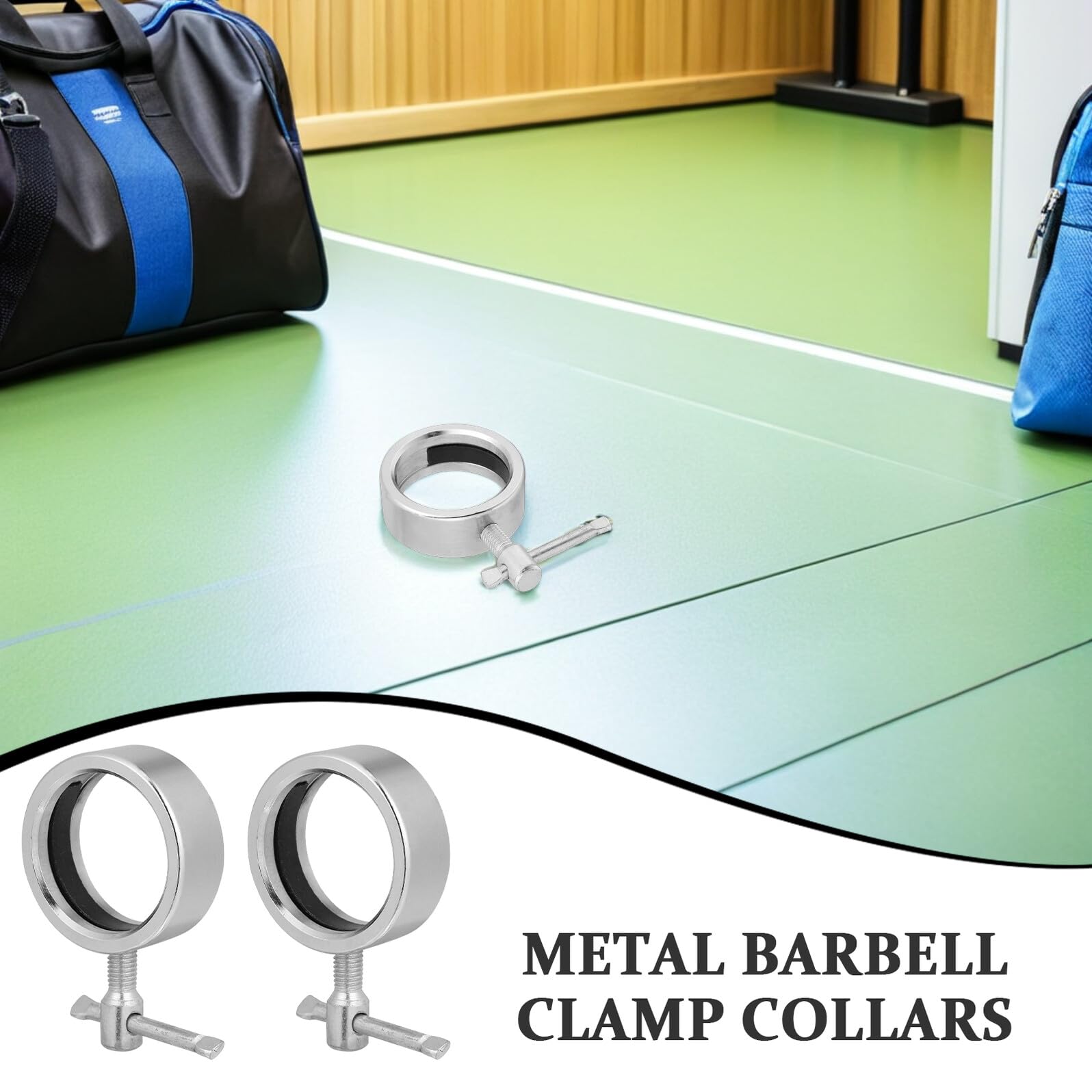 Mikinona Clips de Resorte Abrazaderas de Seguridad Juego de 2 para Barra de Aleación Diseño de Liberación Rápida y Portátil para Entrenamiento en Gimnasio y Mancuernas