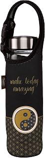 Goebel 23-500-63-1 Ying Yang - Botella con funda de neopreno (0,7 l, altura 26,5 cm), color negro