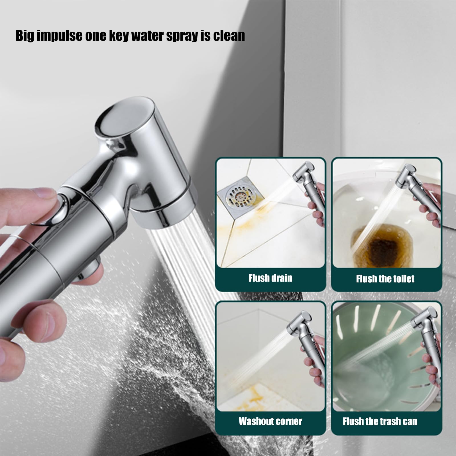 Upgrades Toilet Sprays Nozzle With Powerful Water Pressure Boosts Handheld Bathroom Bidet Sprayer For Efficient — view 3