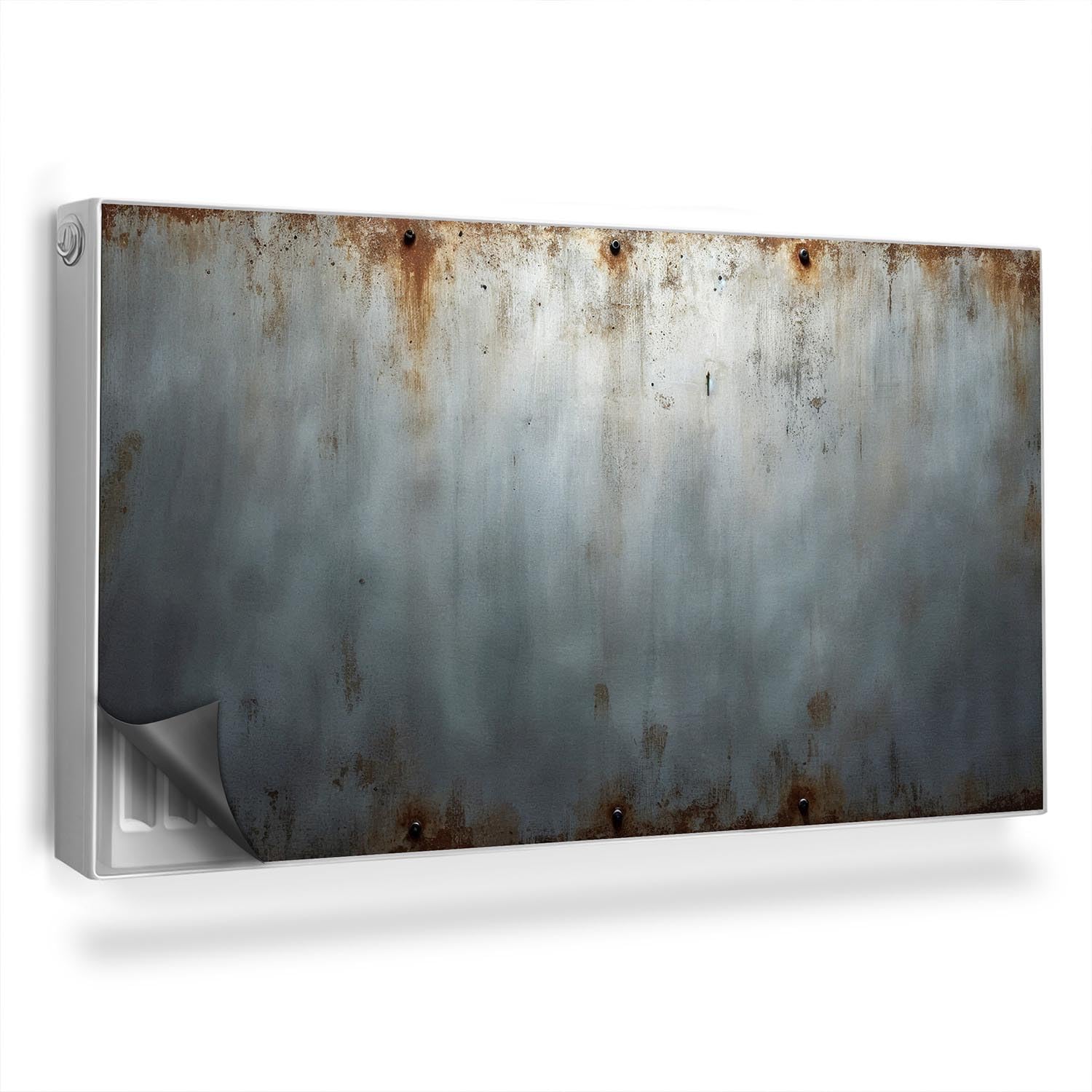 Cache radiateur 110x60 cm design rouille métallique habillage haut de gamme
