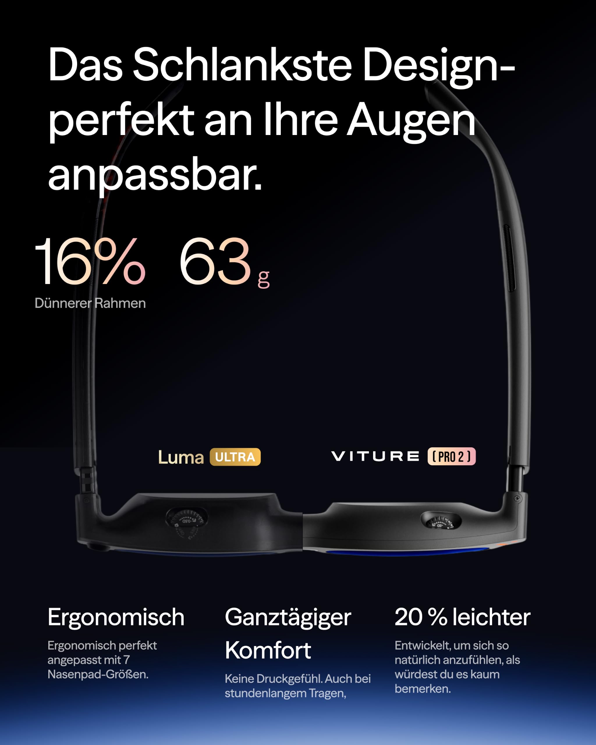 VITURE Pro 2 XR/AR-Brille-146'' UltraClarity 3.0 120Hz, mit Sony Micro-OLED