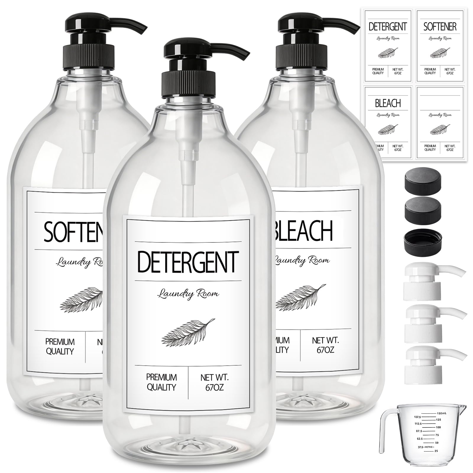 GMISUN 3-Pack Laundry Detergent Dispenser