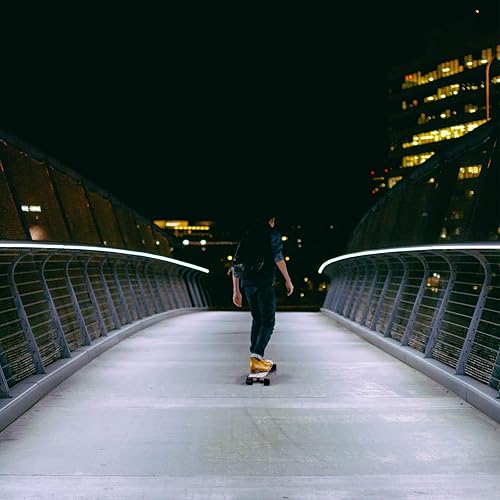 Miniatura 3 de Monopatín eléctrico Longboard eléctrico con control remoto, monopatín eléctrico de 350 W, velocidad máxima de 13 MPH, rango de 5.5 millas, ajuste de