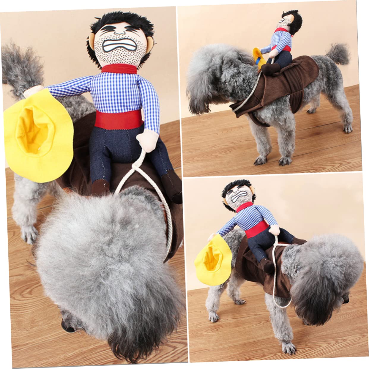 VANZACK 3 Pezzi Costume Per Animali Domestici Cane Da Cavaliere Vestito in Denim Traspirante Abbigliamento Per Animali Domestici Per Jack Taglia L Per Feste Vacanze