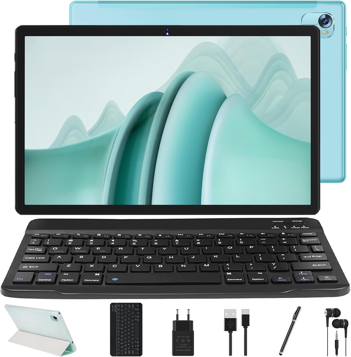 FACETEL Tablet 10 Pollici Android Tablet con Octa-Core, 4 GB + 64 GB (TF 128GB) | 8000mAh | FHD | Doppia Camera 5 MP + 8 MP | Bluetooth | WiFi | Tablet con Tastiera e Penna Tablet in Offerta, Green FACETEL Tablet 10 Pollici Android Tablet con Octa-Core, 4 GB + 64 GB (TF 128GB) | 8000mAh | FHD | Doppia Camera 5 MP + 8 MP | Bluetooth | WiFi | Tablet con Tastiera e Penna Tablet in Offerta, Green