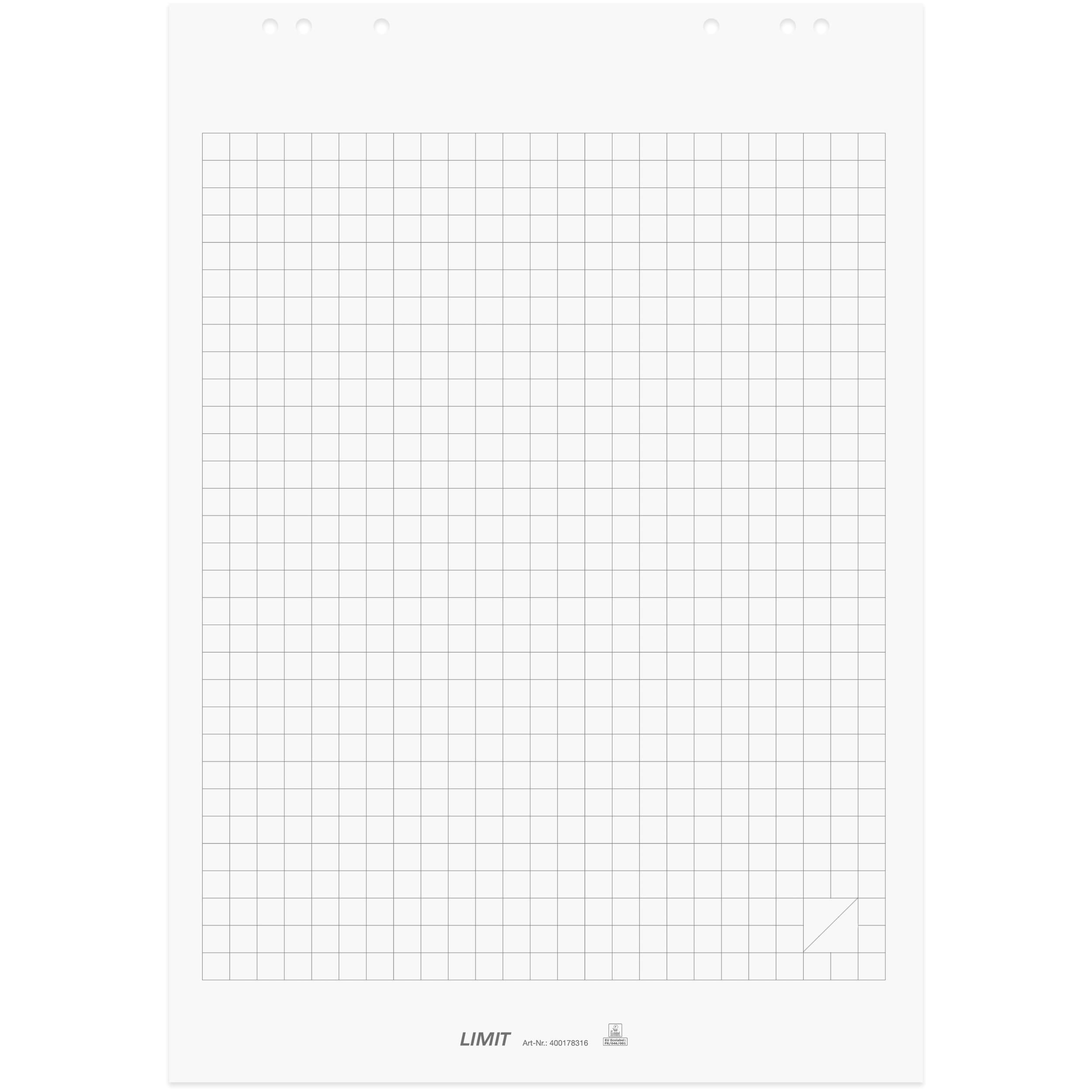 Limit Flipchart Papier, kariert, 20 Blatt je Block, 70 g/m², 5 Stück