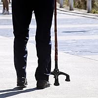 Vista 6 de Generic Reemplazo de punta de bastón cuádruple, almohadillas antideslizantes para pies de muletas de base de cuatro puntos, puntas estables