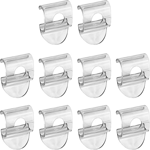 Miniatura 2 de 10 clips de sombra para persianas de ventana, mango de plástico transparente inalámbrico para persianas enrollables, persianas abatibles, clips para